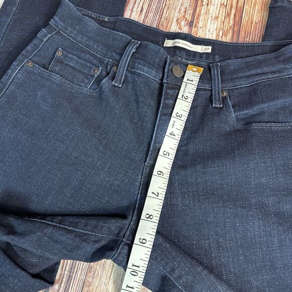Levi's 505 STRAIGHT Leg Womens Size 27 Blue Mid Rise Jeans Denim Pants 28x30.5 - Picture 5 of 13